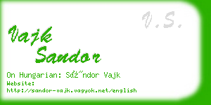 vajk sandor business card